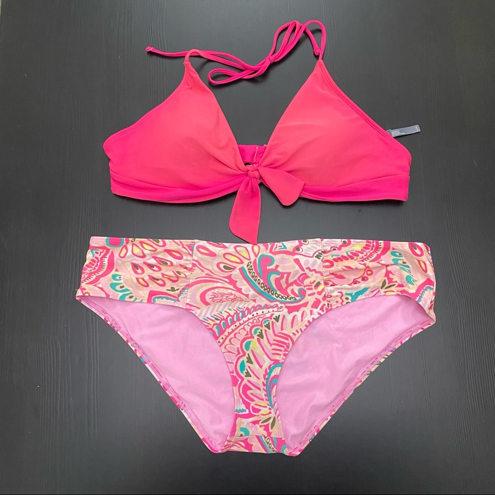 ✨ HOST PICK ✨ Aerie Hot Pink Printed Bikini